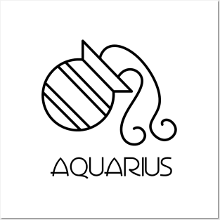 Aquarius Doodle Line Art Posters and Art